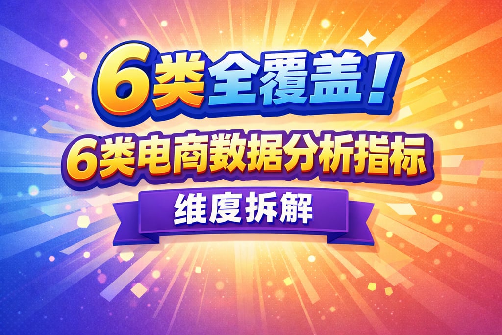 6 类全覆盖！6 类电商数据分析指标，维度拆解